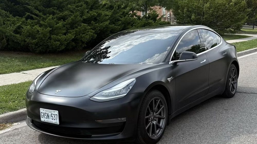 Matte black Tesla Model 3